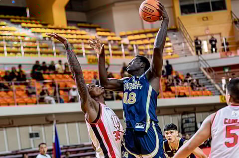 Center Omar John of NU and UE big man Precious Momowei will meet once again to lead their respective teams’ mission in their UAAP Season 88 men’s basketball tournament second round rematch.