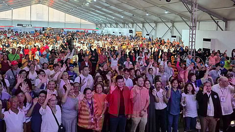 The Villars — with former Senator Manny Villar — lead the 14th OFW and Family Summit at The Tent inside the Villar Sipag Center in Las Piñas City.