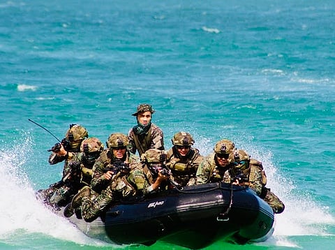 AFP showcases Philippine Marines' amphibious, counter-landing skills