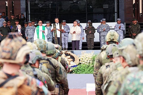 Bishop Noel Pantoja of the Philippine Council of Evangelical Churches (PCEC), together with fellow religious leaders, led a prayer for AFP