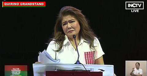 Sen. Imee claims PBBM has long-standing drug issues at INC-backed rally