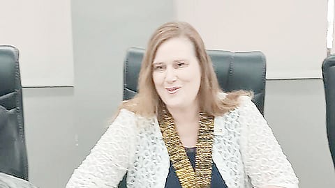 
ISRAEL Ambassador to the Philippines, Her Excellency Dana Kursh, engages with officials of the Cebu Chamber of Commerce and Industry.