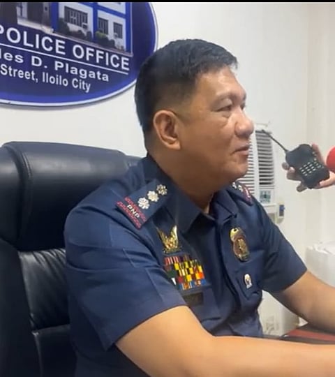 ICPO Director Police Col. Kim Legada discloses to the media the identity of the suspect behind the bomb threats circulated in Iloilo City schools and several public places.