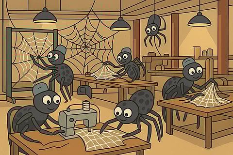 CAVE spiders typically weave sheet webs. 