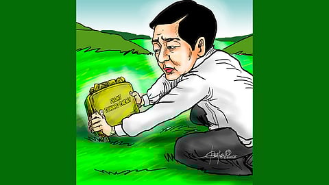 Hoist with his own petard