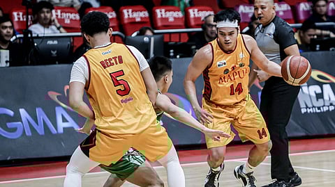 CYRIL Gonzales steps up, lifting the Mapua Cardinals to a 73-58 win over the Saint Benilde Blazers in the quarterfinals of the NCAA Season 101 men’s basketball tournament.     