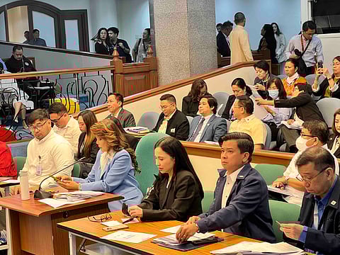 Senator Imee Marcos defends the budget of the Department of Trade and Industry and its attached agencies on Wednesday.