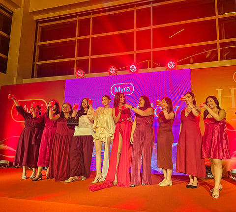 the team behind Myra with Miss Universe 2019 Gazini Ganados and Content Creator Bianca Ferro