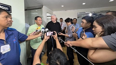 Transportation Secretary Giovanni Lopez addresses passenger safety amid ongoing Airbus A320 and A321 system upgrades during a joint press briefing on Nov. 29, 2025.