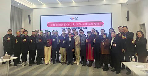 Participants of the Hangzhou investment seminar gathered with PEZA Director General Tereso Panga last month.