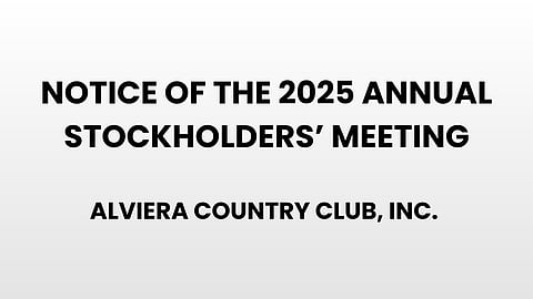 Alviera Country Club: 2025 Annual Stockholder's Meeting