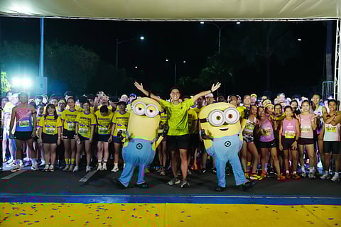 PARTICIPANTS enjoy having minions as their running buddies during the Minions Run 2025 over the weekend at the SM Mall of Asia Complex.     