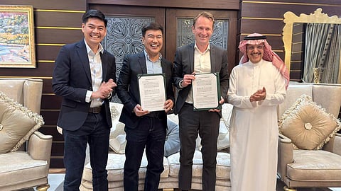 From left to right: BCDA VP for Strategic Projects Management Engr. Randy Viacrusis, BCDA President and CEO Engr. Joshua Bingcang, ACWA Power's Chief Investment and Development Officer Thomas Brostrøm, and ACWA Power's Founder and Chairman of the Board of Directors Mohammad Abunayyan.