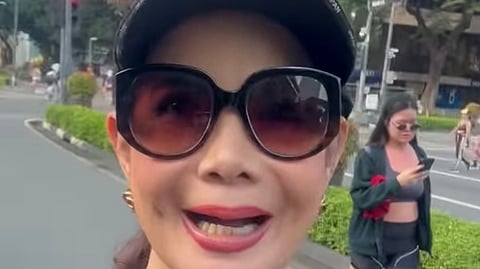 Carmi Martin during yesterdays rally