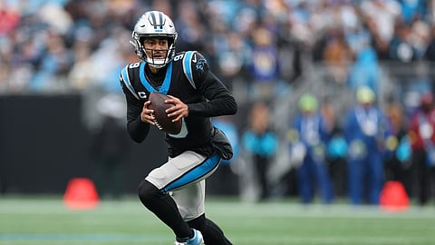 BRYCE Young throws a touchdown that powered the Carolina Panthers to a 31-28 win over the Los Angeles Rams in the National Football League.    