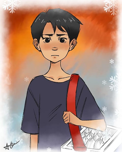 "The Little Ice Boy," digital illustration.