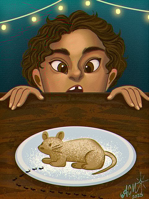 "A Christmas Wish," digital illustration.