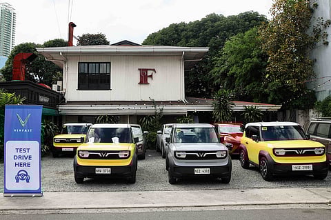 LINES of VF3 and VF5 units wait at the test drive area during the Unbound Together event.