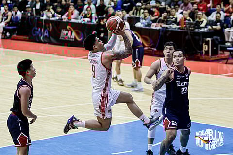 BRYAN Sajonia and San Beda soar high, pulling off an 89-70 win over Letran in Game 1 of their Season 101 NCAA men’s basketball tournament best-of-three finals series on Wednesday. 