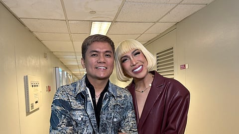 Vice Ganda with Call Me Mother director Jun Lana