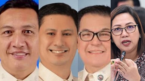 From left to right: former Iloilo 5th District Congressman Raul Tupas, 3rd District Congressman Lorenz Defensor, 4th District Congressman Ferjenel Biron, and 1st District Congresswoman Janette Garin.