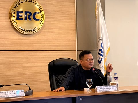 ERC chairperson and CEO Francis Saturnino C. Juan leads a media briefing on Friday.