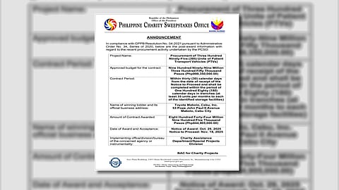 Philippine Charity Sweepstakes Office (PCSO)