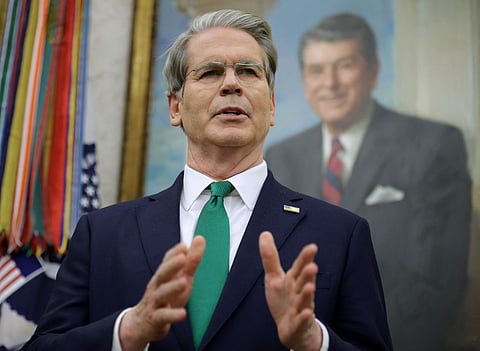 U.S. Secretary of the Treasury Scott Bessent speaks in the Oval Office of the White House where President Donald Trump signed an executive order on December 11, 2025 in Washington, DC. The executive order curbs states' ability to regulate artificial intelligence, something for which the tech industry has been lobbying.