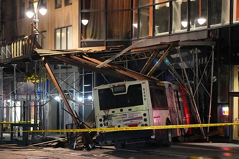 NYPD stated that the bus driver 'lost control'