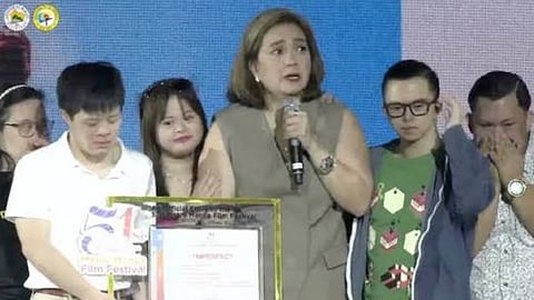Producer Sylvia Sanchez and the lead stars of the official 2025 MMFF entry Im Perfect