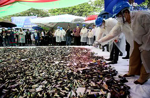 BUREAU of Internal Revenue (BIR) Commissioner Charlito Martin Mendoza led the nationwide destruction of 448,494 units of illicit vape products, worth P1.34 billion in unpaid excise taxes and penalties, at the BIR National Office on Monday, 15 December 2025.