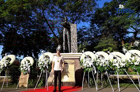 SAN Juan City Mayor Francisco Javier M. Zamora led the flag-raising and wreath-laying ceremony at the Emilio Jacinto Monument in the Pinaglabanan Memorial Complex, commemorating the 150th birth anniversary of Emilio Jacinto, a key hero of the Philippine Revolution.