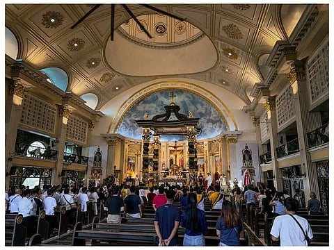 CATHOLIC devotees attend mass at the St. Peter Parish. The QCPD reports orderly attend for the first day of Simbang Gabi across 72 churches in the city.