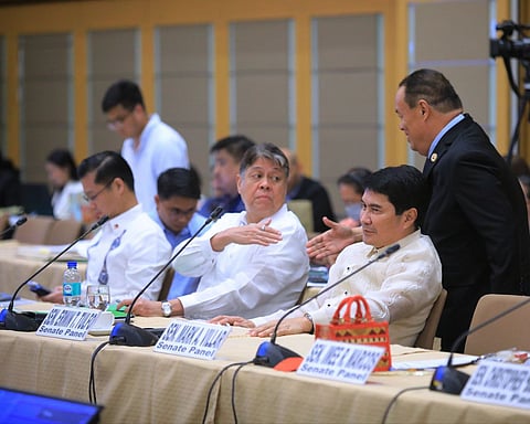 Lawmakers continue the discussion for the bicameral meeting at PICC in Pasay City on Tuesday, 16 December.