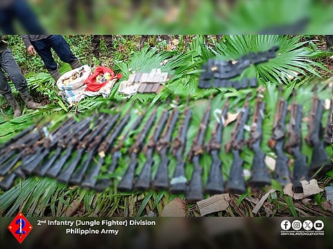 Army, police seize large cache of firearms in Camarines Norte