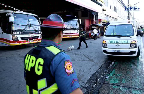 Officials from the Metropolitan Manila Development Authority, Department of Transportation, Land Transportation Office, and Land Transportation Franchising and Regulatory Board conduct a joint inspection of provincial bus terminals in Cubao, Quezon City on Thursday as part of an inter-agency traffic and transport management effort amid heavy passenger volume during the holiday season.