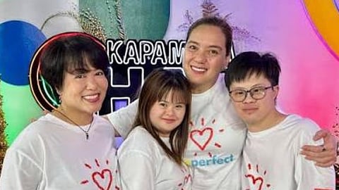 Producer and Actress Sylvia Sanchez with the lead stars and director of 2025 MMFF Official Entry Im Perfect