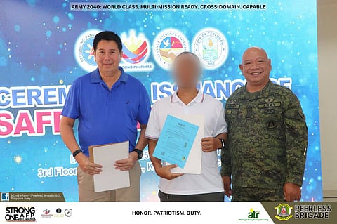 Tacloban City Mayor Alfred Romualdez and Colonel Rico O. Amaro, Deputy Brigade Commander of the 802nd Infantry Brigade, led the issuance of 52 safe conduct pass to 52 former NPA combatants.