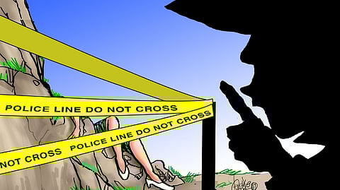 Dead dame tells no tales