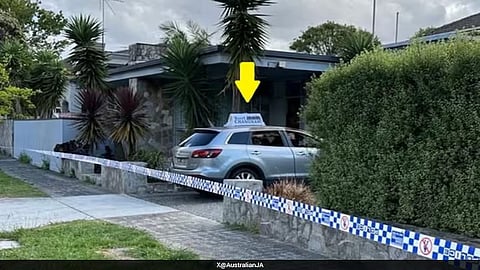 AUSTRALIAN police are investigating a "suspicious fire" after a car carrying a sign celebrating the Jewish festival of Hanukkah was set ablaze Thursday in Melbourne.