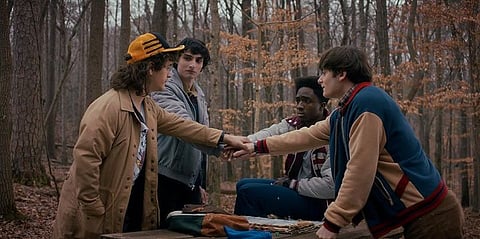 GATEN Matarazzo, Finn Wolfhard, Caleb McLaughlin and Noah Schnapp.