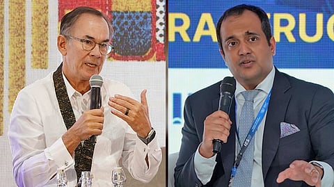 ON the landmark investment by Global Infrastructure Partners in Aboitiz InfraCapital Inc., Aboitiz Group CEO Sabin M. Aboitiz (left) said, ‘GIP brings deep global expertise across energy, transport, digital infrastructure and utilities, which will strengthen AIC’s ability to scale, deliver faster, and create long-term value.’ For his part, Ray Nadarajah, Emerging Markets partner at GIP, said, ‘The collaboration (with AIC) reflects our shared commitment to supporting long-term, sustainable growth across the Philippines.’