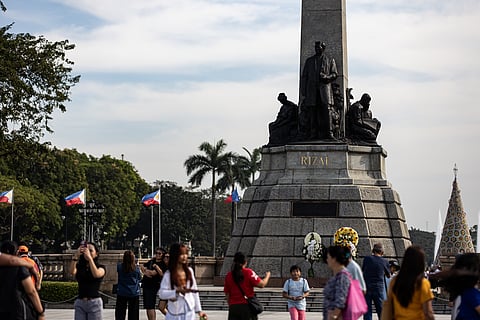 PHILIPPINE Army soldiers participate in a flag raising rehearsal at Luneta Park in Manila on Monday, 29 December 2025, in preparation for the 129th death anniversary of national hero Jose Rizal.