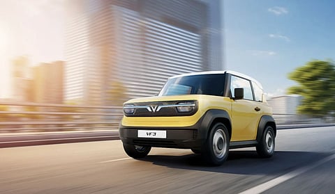 ROLLING along an urban road, the VinFast VF3 highlights the smaller end of the all-electric range offered at the new Davao dealership.