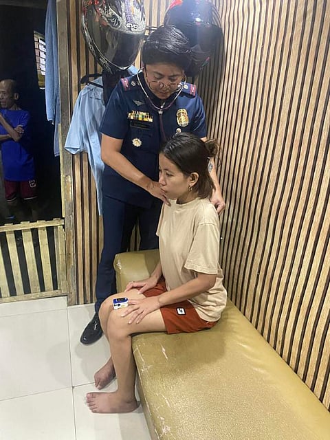 MEMBERS of the Quezon City Police District Medical and Dental Unit conduct a medical assessment on Sherra de Juan — the missing bride — following her successful retrieval in Ilocos Region. 