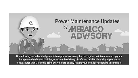 Power Maintenance Updates by Meralco Advisory