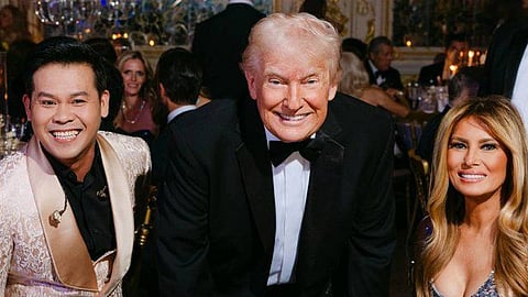 FILIPINO vocal sensation Marcelito Pomoy with US President Donald Trump and First Lady Melania Trump during the New Year’s Eve celebration at Mar-a-Lago.
