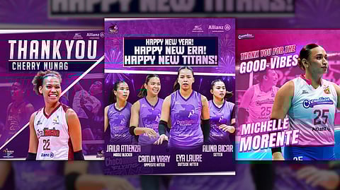 PHOTOS from the announcements of Choco Mucho Flying Titans and Creamline Cool Smashers on the departure and addition of their players.