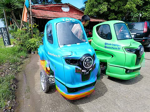 EARLY Genie E-Trike prototypes sit side by side and show working electric vehicles built to address everyday Filipino commuting needs.