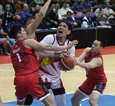 BARANGAY Ginebra feels fortunate to pull off a 99-90 win despite the monster numbers put up by San Miguel Beer center June Mar Fajardo in Game 1 of the PBA Season 50 Philippine Cup semis.  